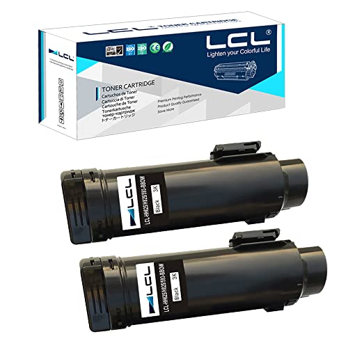 LCL Compatible Toner Cartridge Replacement for Dell H625 H825 S2825 H625cdw H825cdw S2825cdn 593-BBOW H-825 H-625-cdw H-820 H-825-cdw S-2825-cdn (2-Pack Black)