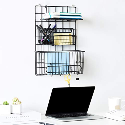 Amazon Basics Hook Rack for Wall Grid Panel, Black