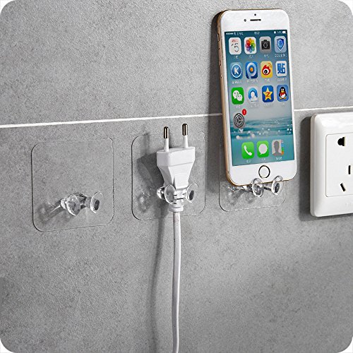 Power Plug Socket Holder Plug Hook Towel Keys Coat Razor Robe Holder Hook Wall Storage Hook Wall Adhesive Stick Hanger Bathroom Kitchen Waterproof Oilproof Home Office 2Pcs