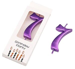 wawabeauty qqyl happy birthday candles number 7 candle for birthday for kids adult birthday party cake topper decoration (number 7)
