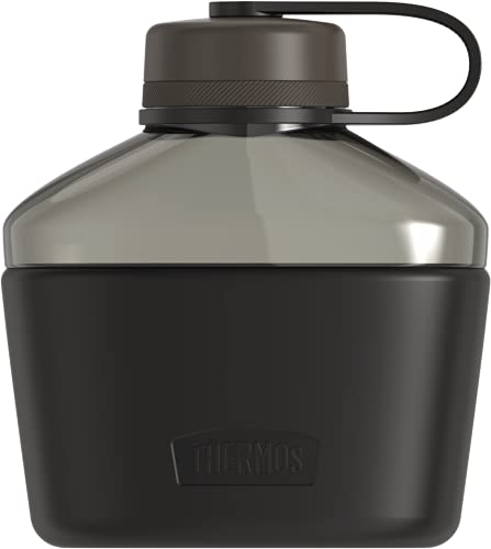 ALTA SERIES BY THERMOS Plastic Canteen Bottle 32 Ounce, Espresso Black