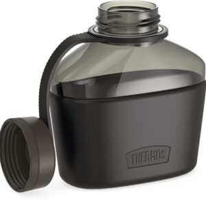 ALTA SERIES BY THERMOS Plastic Canteen Bottle 32 Ounce, Espresso Black