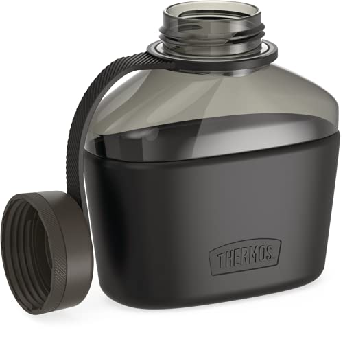 ALTA SERIES BY THERMOS Plastic Canteen Bottle 32 Ounce, Espresso Black