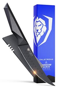 dalstrong fillet knife - 6 inch - shadow black series - black titanium nitride coated - high carbon 7cr17mov-x vacuum treated steel - meat, boning knife - kitchen knife - sheath - nsf certified