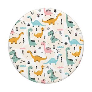 Cute Dinosaur Pattern PopSockets PopGrip: Swappable Grip for Phones & Tablets