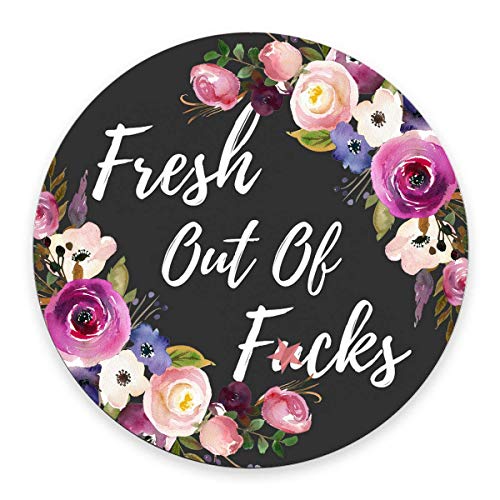 Smooffly Fresh Out of f CKS Round Mouse pad,Funny Circular Mousepad,Mousepads,Desk Accessory,Cute Circular Mouse Pads Size 7.9 x 7.9 x 0.12 Inch