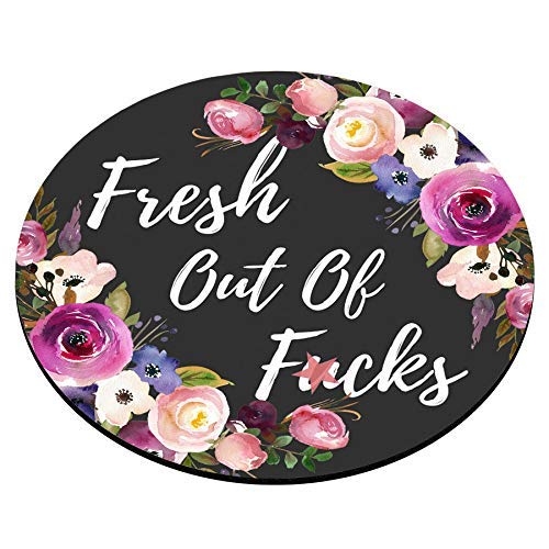 Smooffly Fresh Out of f CKS Round Mouse pad,Funny Circular Mousepad,Mousepads,Desk Accessory,Cute Circular Mouse Pads Size 7.9 x 7.9 x 0.12 Inch