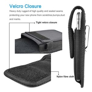 Tiflook Belt Holster for Moto G Stylus G Pure G Power G Play G Fast G7 G6 E E6 Z4 Z3 One 5G Ace Edge Plus Nylon Phone Pouch Belt Holder Carrying Case with Belt Clip Loop Card Slots, Black