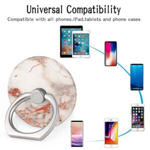 4-Pack Phone Ring Holder 360 Rotation Finger Stand Grip Kickstand for Smartphones and Tablets (Pink Marble)