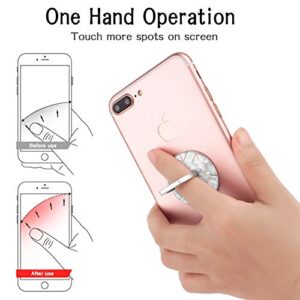 4-Pack Phone Ring Holder 360 Rotation Finger Stand Grip Kickstand for Smartphones and Tablets (Pink Marble)