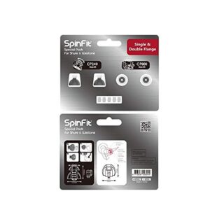 SpinFit Special Pack CP800+CP240 (Medium) - Patented Silicone Eartips for Replacement (2 Pairs) (3.5mm Nozzle Dia.)