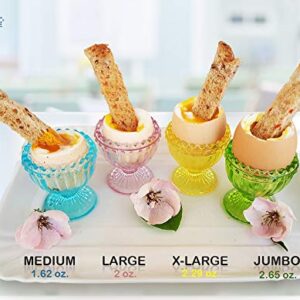 NobleEgg Antique Style Egg Cups for Soft Boiled Eggs | Set of 4 | Egg Timer Pro | 18/10 Egg Spoons | Egg Topper | Premium Gift/Storage Box