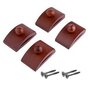 classy clamps wooden quilt wall hangers – 4 large clips (dark) and screws for wall hangings - tapestry hangers/quilt hangers for wall hangings - quilt clips/wall clips for hanging/quilt rack