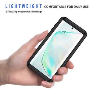 Lanhiem Galaxy Note 10 Case, Built-in Screen Protector [Compatible with Fingerprint ID], IP68 Waterproof Dustproof Shockproof Full Body Sealed Underwater Protective Cover for Samsung Galaxy Note 10