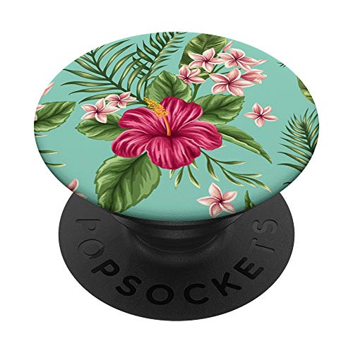 Rose Floral Hibiscus Flower Hawaii Jungle Exotic Tropical PopSockets PopGrip: Swappable Grip for Phones & Tablets