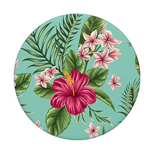 Rose Floral Hibiscus Flower Hawaii Jungle Exotic Tropical PopSockets PopGrip: Swappable Grip for Phones & Tablets
