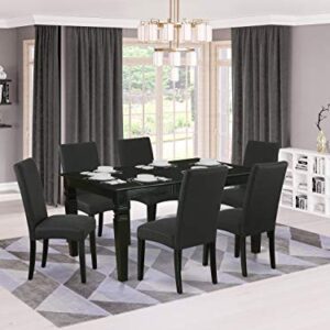 East West Furniture WEDR7-BLK-24 Dining Set