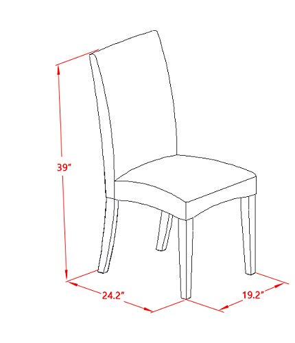 East West Furniture WEDR7-BLK-24 Dining Set