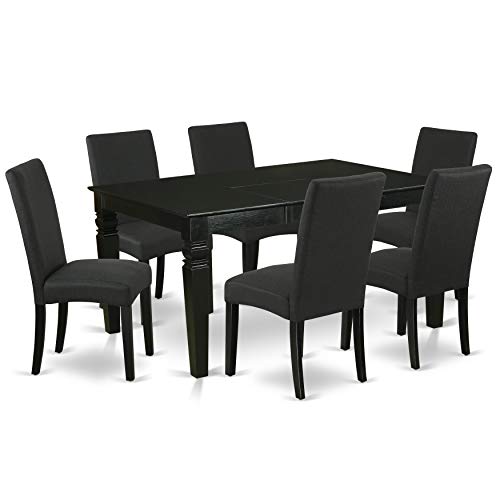 East West Furniture WEDR7-BLK-24 Dining Set