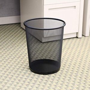 WhopperIndia Small Trash Can Round Mesh Waste Basket for Bathroom, Bedroom, Office and More, Wastebasket for Narrow Spaces, 4 Gallon Capacity