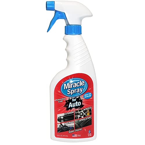 MiracleSpray for Auto - All Purpose Super Cleaner for Car Interior and Exterior Detailing - Easy to Use on Upholstery Fabric - Leather, Plastic, Rubber, Vinyl - (16 oz)