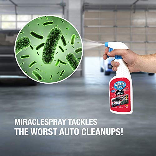 MiracleSpray for Auto - All Purpose Super Cleaner for Car Interior and Exterior Detailing - Easy to Use on Upholstery Fabric - Leather, Plastic, Rubber, Vinyl - (16 oz)