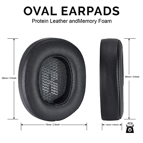 Live 500 BT Earpads – defean Ear Cushion Replacement Cover Foam Ear Pads Compatible with JBL Live 500BT Wireless Over-Ear Headphones，Ear Pads with Softer Leather, Noise Isolation Foam (Black)