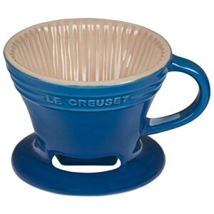 le creuset stoneware pour over coffee cone, 3.25", marseille