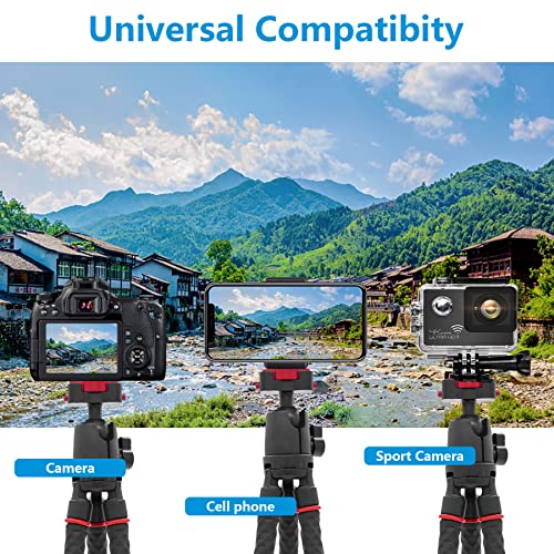 Phone Tripod LINKCOOL 360 Degree Rotation Flexible Tripod Travel Octopus Tripod for iPhone/Smartphone/Ipad/DSLR/Sports Action Camera, with Bluetooth Wireless Remote Shutter