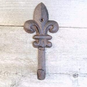 MIDWEST CRAFT HOUSE 5 Coat Hooks Fleur DE LIS French Entry Way Dog Leash Towel Bath Bathroom Kitchen