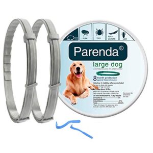 flea and tick collar for dogs,flea and tick treatment and prevention for dogs up to 8 month,one size fits all,100% natural ingredients, waterproof,include tick removal tools,2 pack