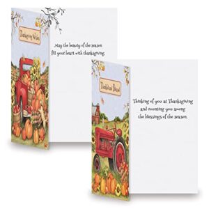 Current Thanksgiving Trucking Greeting Cards Set - Themed Holiday Card Variety Value Pack, Set of 8 Large 5 x 7-Inch Cards, Assortment of 4 Unique Designs, Envelopes Included