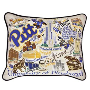 catstudio university of pittsburgh collegiate embroidered decorative throw pillow