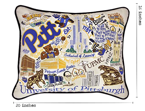 Catstudio University of Pittsburgh Collegiate Embroidered Decorative Throw Pillow