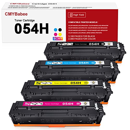 CMYBabee Compatible Toner Cartridge Replacement for Canon Cartridge 054 054H for Canon Mf644cdw Toner Color Imageclass Mf641cw Mf642cdw Lbp622cdw Mf641c Printer