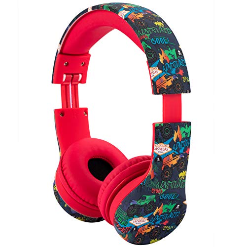 Snug Play+ Kids Headphones with Volume Limiting for Toddlers (Boys/Girls) - Monster Trucks