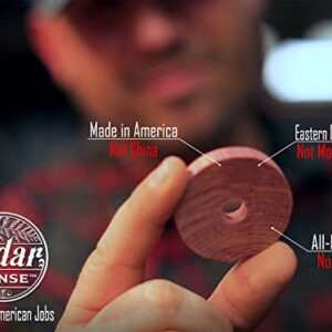 Cedar Sense Cedar Rings - 30 Pack Made in U.S.A.- Cedar Blocks for Clothes Storage - Cedar for Closets and Drawers - 100% Manufactured in The United States - Clothes Freshener