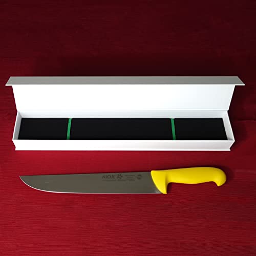 Nicul Prochef 11-3/4" Butcher Knife - Yellow PP Handle