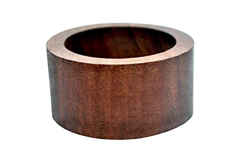 Nirvana Class Handmade Wood Napkin Ring Set with 12 Napkin Rings - Artisan Crafted in India