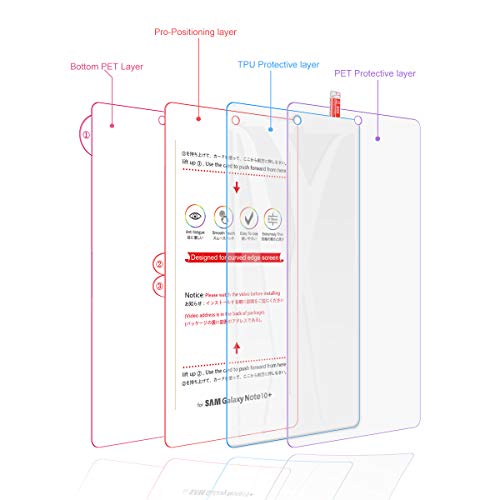 (3 Pack) Ermorgen TPU Screen Protector Compatible For Samsung Galaxy Note 10 High Definition Edge to Edge HD (Full Coverage), Case Friendly Anti-Scratch (Lifetime Replacement Warranty)