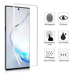 (3 Pack) Ermorgen TPU Screen Protector Compatible For Samsung Galaxy Note 10 High Definition Edge to Edge HD (Full Coverage), Case Friendly Anti-Scratch (Lifetime Replacement Warranty)