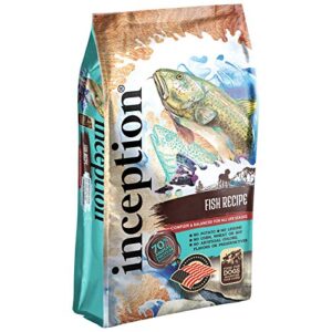 inception® dry dog food fish recipe – complete and balanced dog food – meat first legume free dry dog food – 27 lb. bag