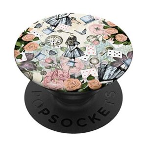 alice in wonderland collage popsockets popgrip: swappable grip for phones & tablets