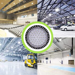 Sararoom 10Packs 100W 110V UFO LED High Bay Light, LED Warehouse Light 10000 Lumen 6500K Daylight White LED Shop Light Commercial Bay Lighting for Factory Garage Workshop