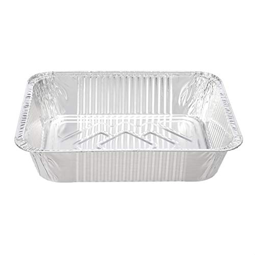 AmazonCommercial Aluminum Foil Steam Pan, 1/2 Size, Pack of 10