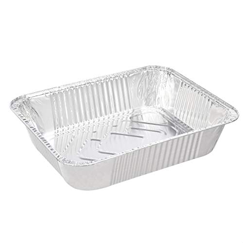 AmazonCommercial Aluminum Foil Steam Pan, 1/2 Size, Pack of 10