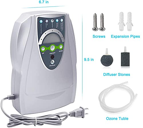 VTAR Ozone Machine, 500mg/h Multipurpose Ozone Machine Purify Air,Water,Fruits,Vegetables,Toothbrushes,Aquarium.Fruit Cleaner Device in Water