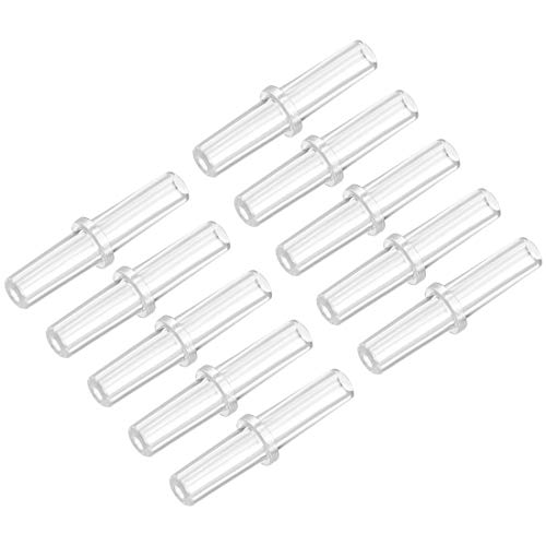 uxcell Aquarium Air Valve Connector Plastic Inline Tubing Straight Non-Return Valves for 4mm Fish Tank Pond Air Line 20pcs