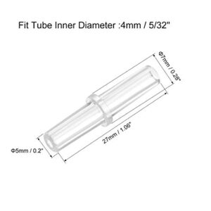 uxcell Aquarium Air Valve Connector Plastic Inline Tubing Straight Non-Return Valves for 4mm Fish Tank Pond Air Line 20pcs