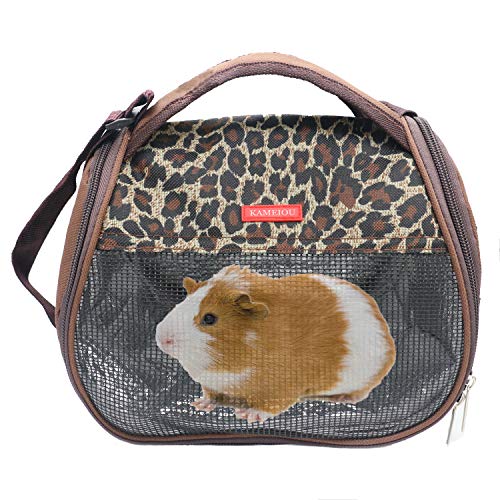 KAMEIOU Travel Small Animals Guinea Pig Hamster Hedgehog Carrier Bag with Strap Durable Breathable Portable Small Guinea Pig Chinchilla Hamster Hedgehog Carrier Shoulder Bag for Small Animals Carriers